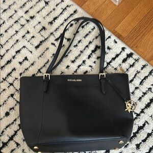 Michael Kors Black Tote Bag with Structured Design